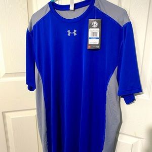 Blue/Gray Under Armour Heat Gear Shirt, XL